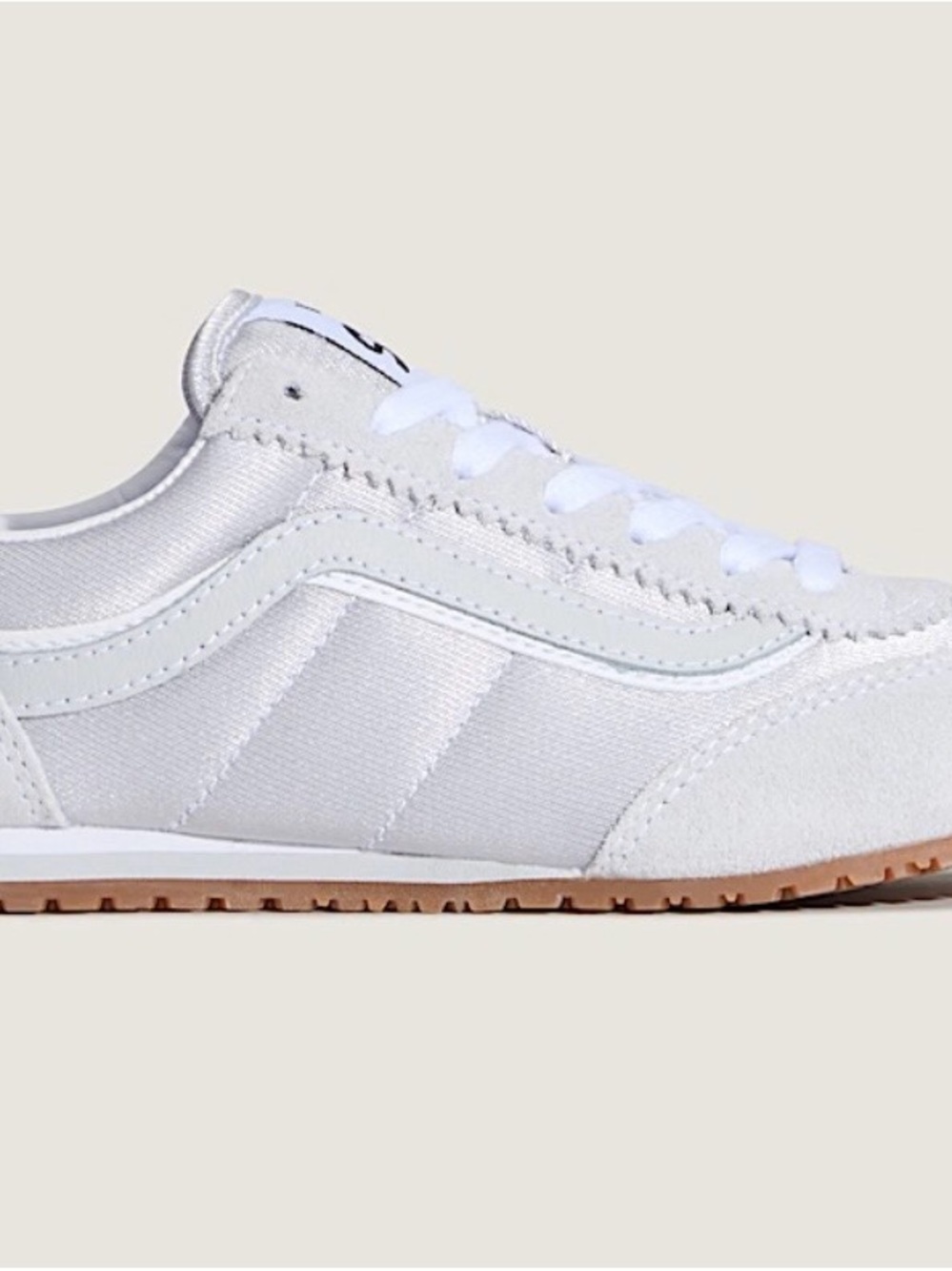 Vans White / silver Lace-Up Sneakers